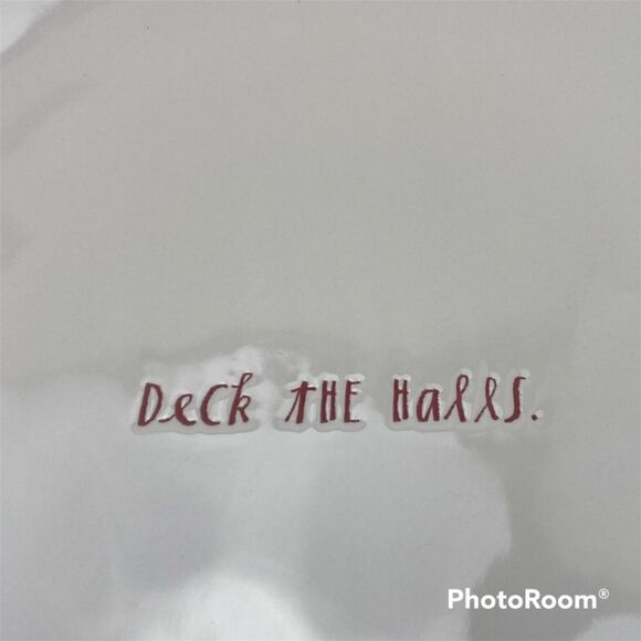 RARE Rae Dunn Christmas Holidays Stiched Dinner Plates Set of 4 Farmhouse HTF - Picture 7 of 10